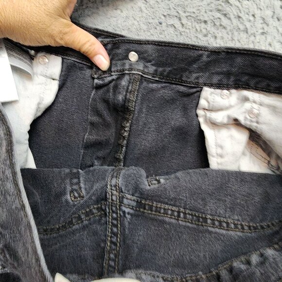 Levis Jeans Womenx 32 Black Cotton High Rise Low Pro Straight - Picture 9 of 12